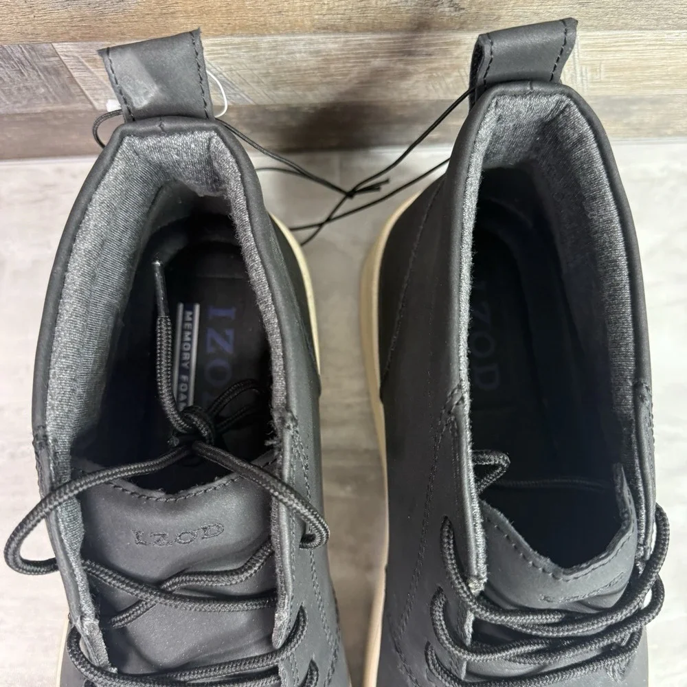 IZOD Men's PALMER Chukka Boots Black Casual Shoes Size 10